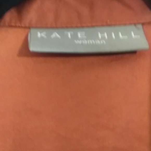 ForSale.  Kate Hill silky rust fitted blouse. - Picture 2 of 5